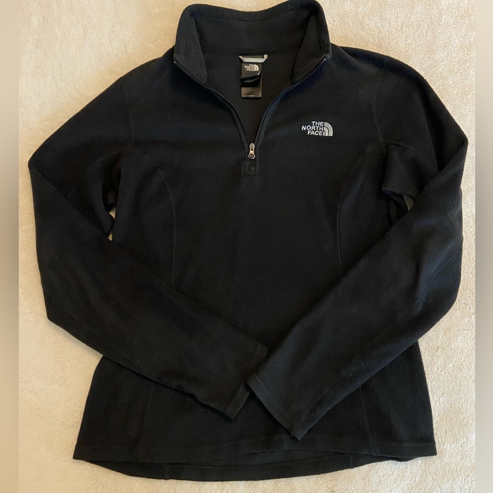 North Face Black Quarter Zip Fleece
